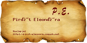 Pirót Eleonóra névjegykártya